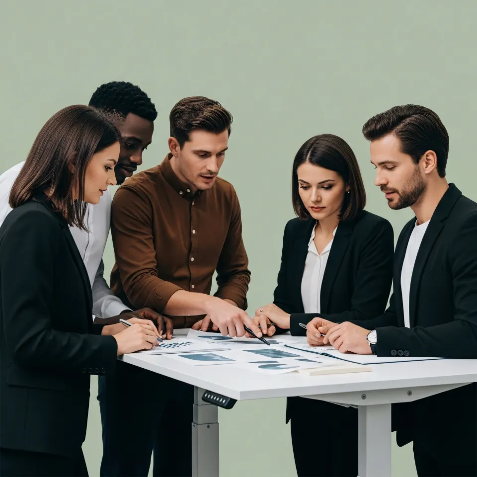 Equipa portuguesa reunida a escrever